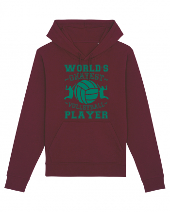 World'S Okayest Volleyball Player Burgundy