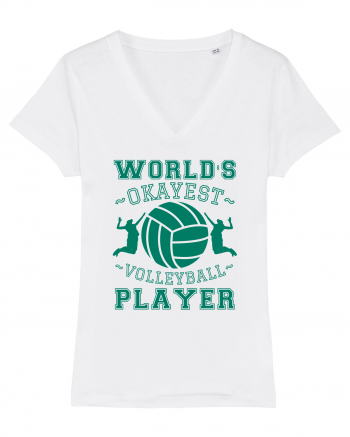 World'S Okayest Volleyball Player White