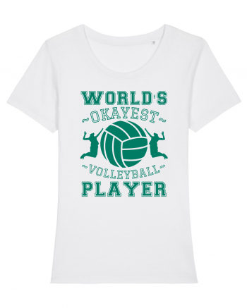 World'S Okayest Volleyball Player White