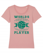 World'S Okayest Volleyball Player Tricou mânecă scurtă guler larg fitted Damă Expresser