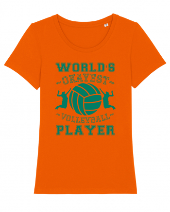 World'S Okayest Volleyball Player Bright Orange