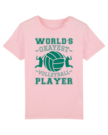 World'S Okayest Volleyball Player Cotton Pink