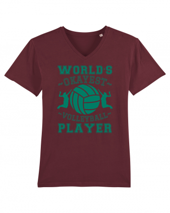 World'S Okayest Volleyball Player Burgundy