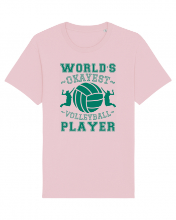 World'S Okayest Volleyball Player Cotton Pink