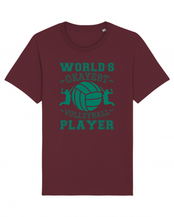 World'S Okayest Volleyball Player Burgundy