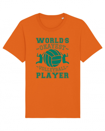 World'S Okayest Volleyball Player Bright Orange