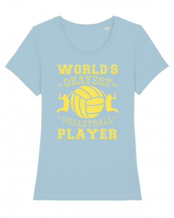 World'S Okayest Volleyball Player Sky Blue