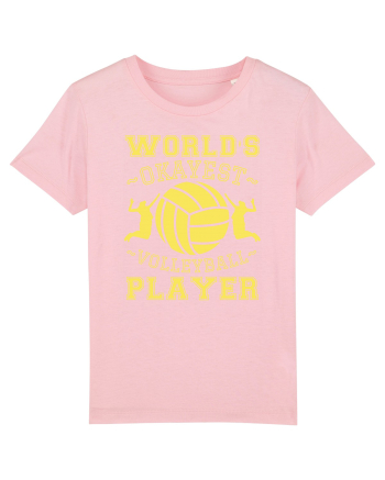 World'S Okayest Volleyball Player Cotton Pink