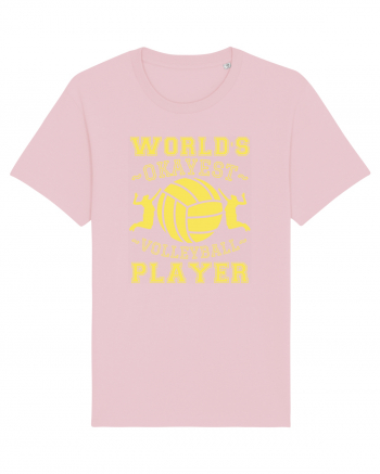 World'S Okayest Volleyball Player Cotton Pink