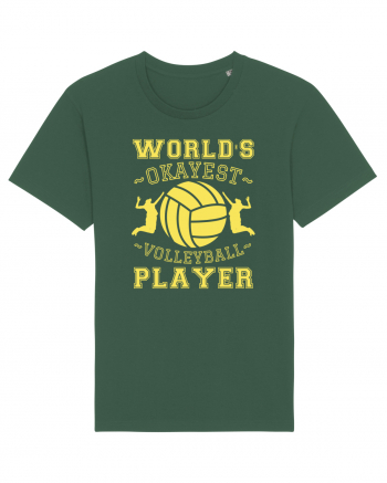 World'S Okayest Volleyball Player Bottle Green