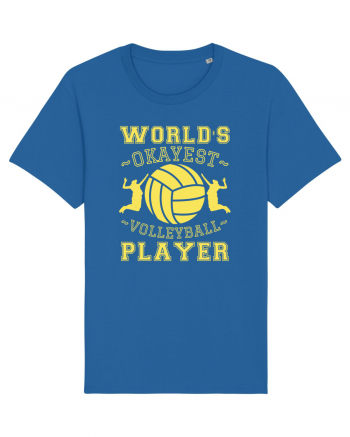 World'S Okayest Volleyball Player Royal Blue