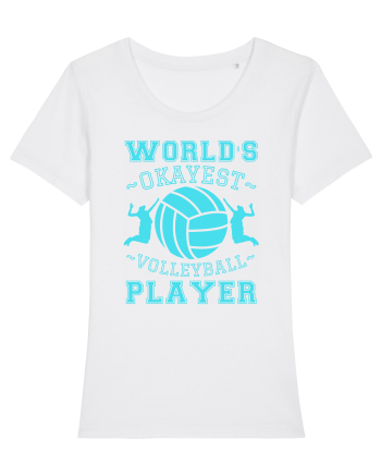World'S Okayest Volleyball Player White