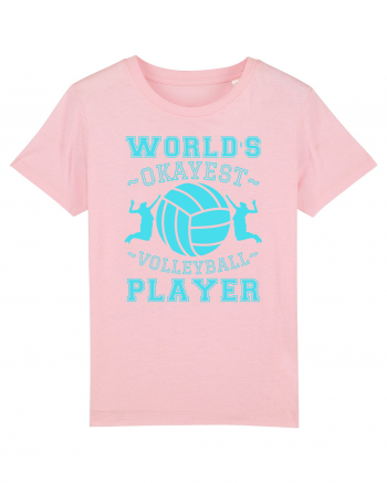 World'S Okayest Volleyball Player Cotton Pink