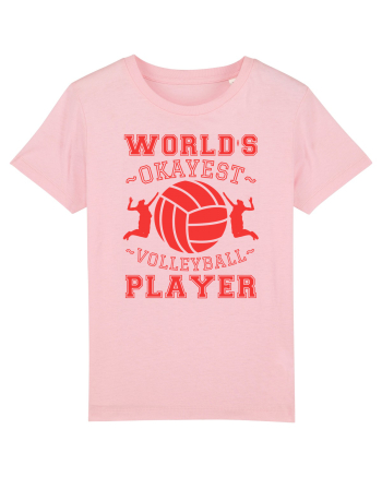World'S Okayest Volleyball Player Cotton Pink
