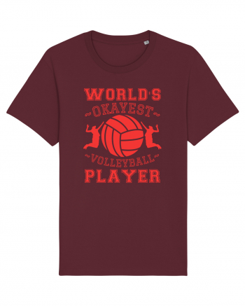 World'S Okayest Volleyball Player Burgundy