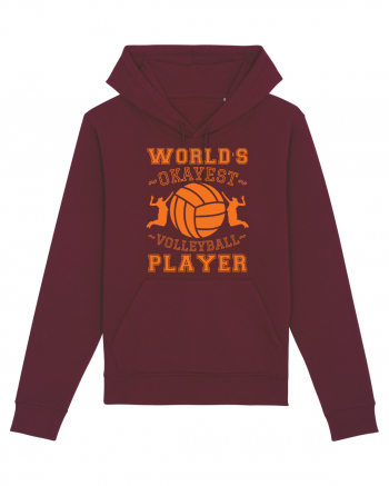 World'S Okayest Volleyball Player Burgundy