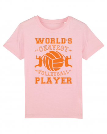 World'S Okayest Volleyball Player Cotton Pink
