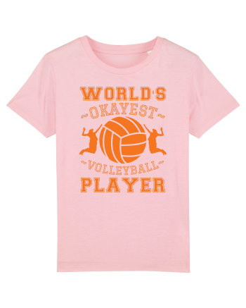 World'S Okayest Volleyball Player Cotton Pink