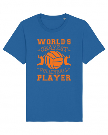 World'S Okayest Volleyball Player Royal Blue