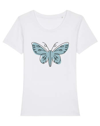 Abstract Butterfly White