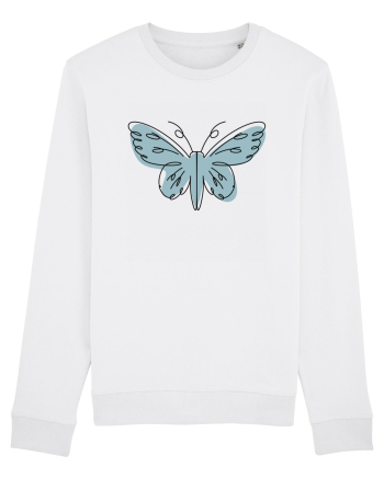 Abstract Butterfly White