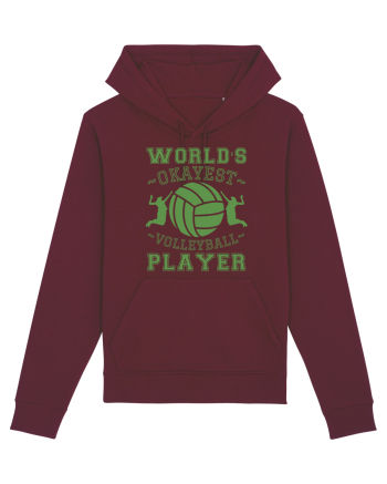 World'S Okayest Volleyball Player Burgundy