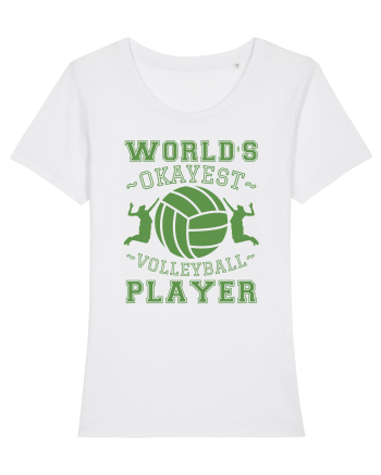 World'S Okayest Volleyball Player White