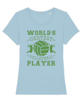 World'S Okayest Volleyball Player Sky Blue