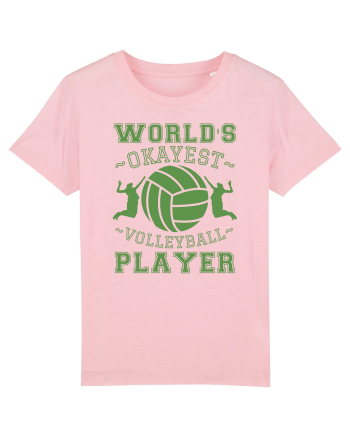 World'S Okayest Volleyball Player Cotton Pink