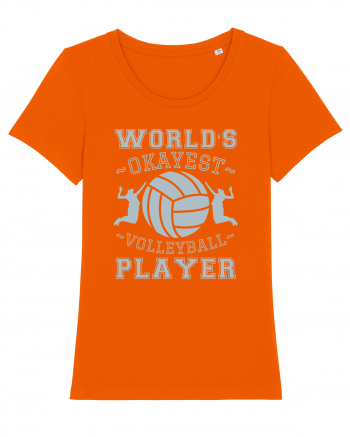 World'S Okayest Volleyball Player Bright Orange