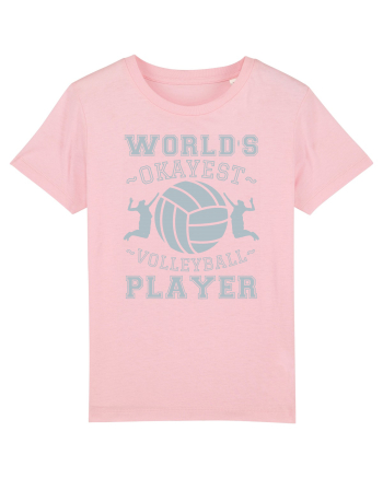 World'S Okayest Volleyball Player Cotton Pink