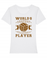 World'S Okayest Volleyball Player Tricou mânecă scurtă guler larg fitted Damă Expresser