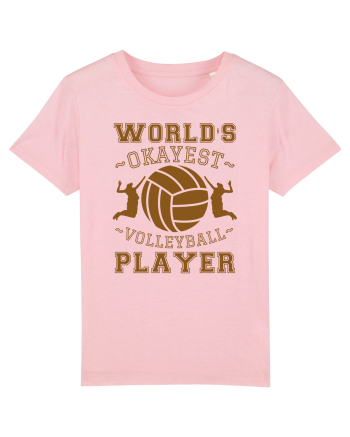 World'S Okayest Volleyball Player Cotton Pink