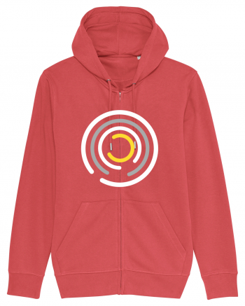 Abstract Circle Carmine Red
