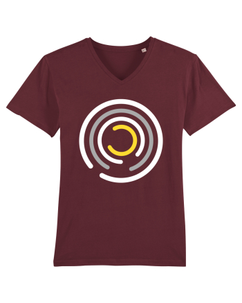 Abstract Circle Burgundy