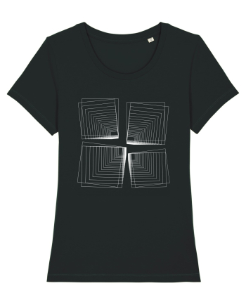 Abstract Cube Net Black