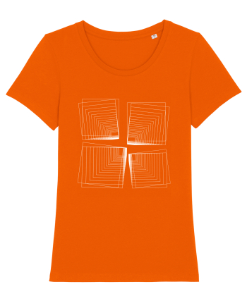 Abstract Cube Net Bright Orange