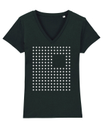 Abstract Dots Tricou mânecă scurtă guler V Damă Evoker