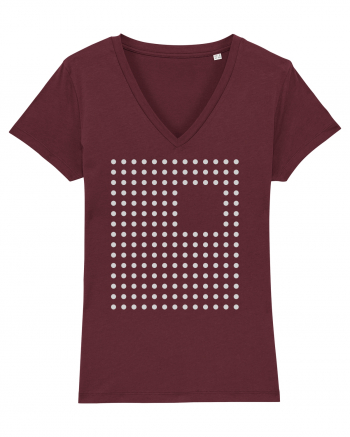 Abstract Dots Burgundy