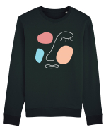 Abstract Face Bluză mânecă lungă Unisex Rise
