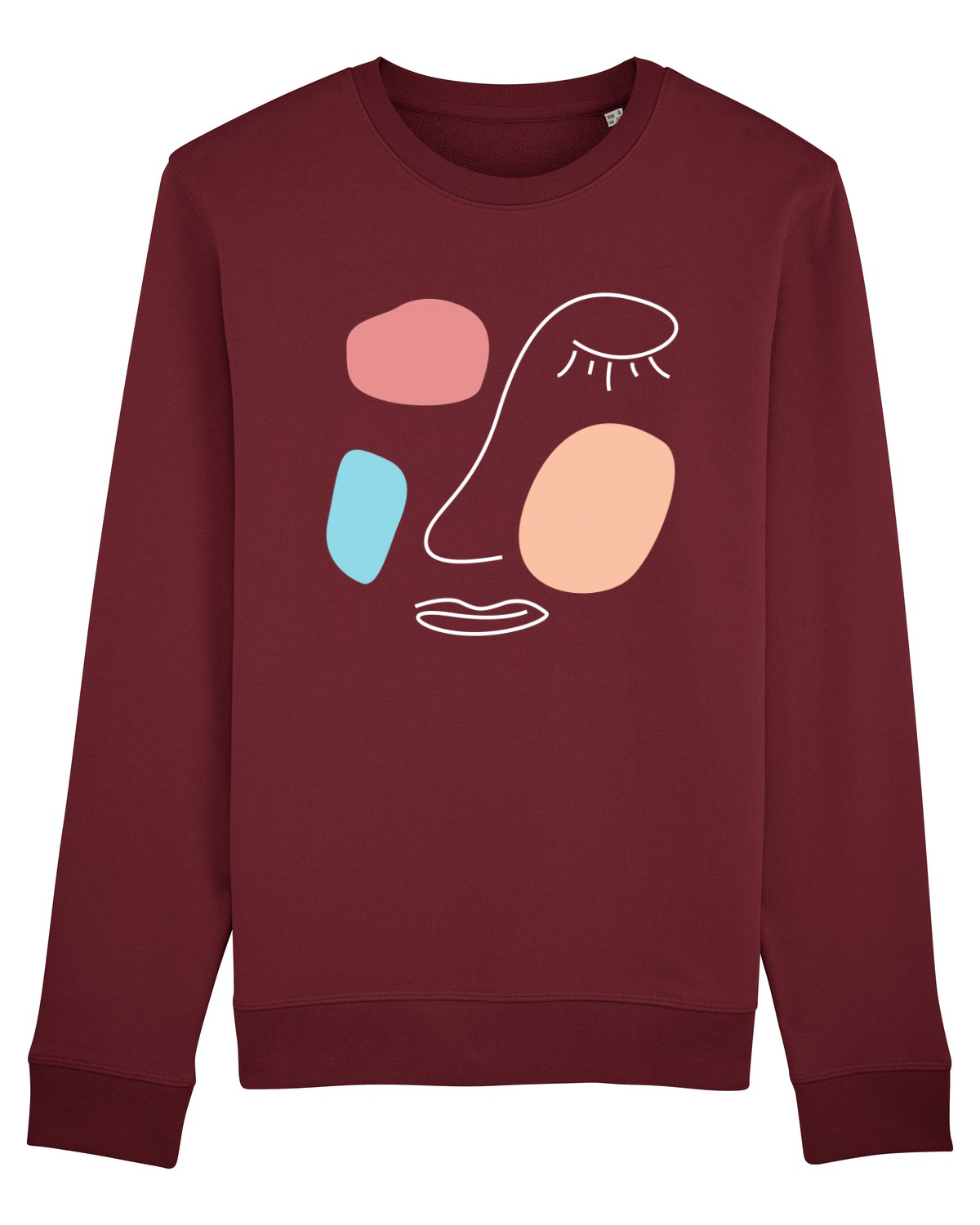 Bluză mânecă lungă Unisex Rise Burgundy