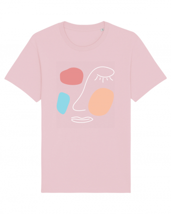 Abstract Face Cotton Pink