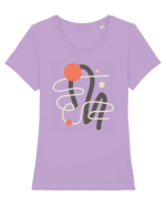 Abstract Game Tricou mânecă scurtă guler larg fitted Damă Expresser