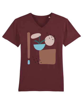 Abstract Garden Burgundy