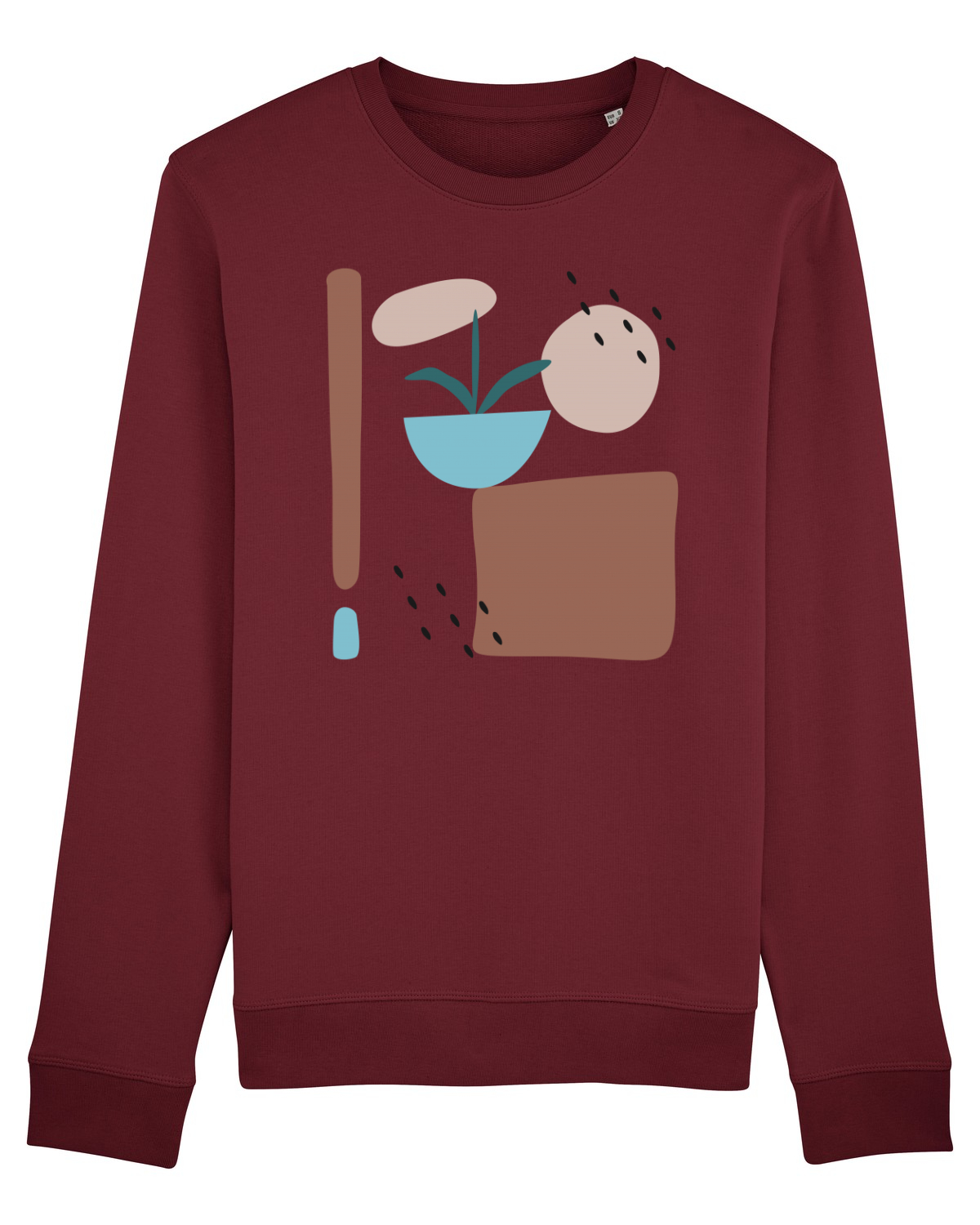 Bluză mânecă lungă Unisex Rise Burgundy