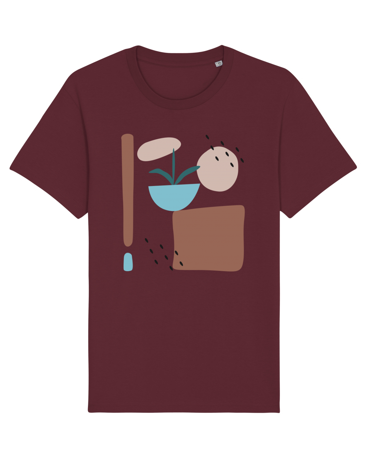 Tricou mânecă scurtă Unisex Rocker Burgundy