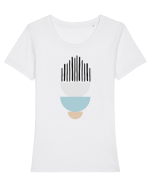 Abstract Kitchen Tricou mânecă scurtă guler larg fitted Damă Expresser