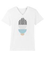Abstract Kitchen Tricou mânecă scurtă guler V Bărbat Presenter