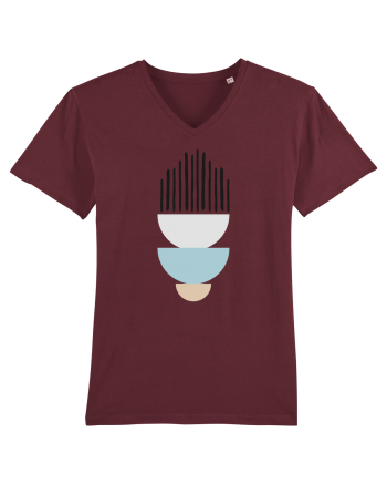 Abstract Kitchen Burgundy