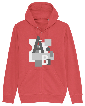 Abstract Letters Carmine Red